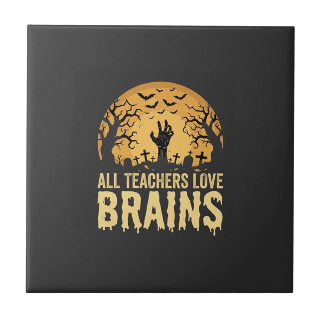 Carreau Cerveaux de professeurs d'Halloween (Devant)