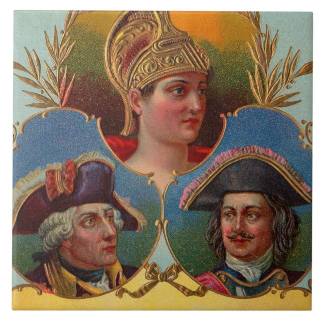Carreau César - Kaiser - Tsar boîte à cigare imprimé étiqu (Devant)