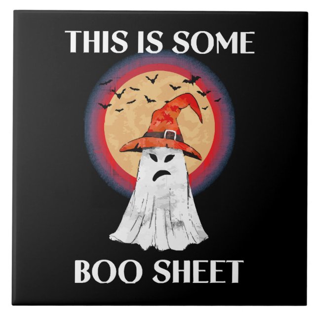 Carreau C'est du Papier de Boo Halloween Fantôme Drôle (Devant)