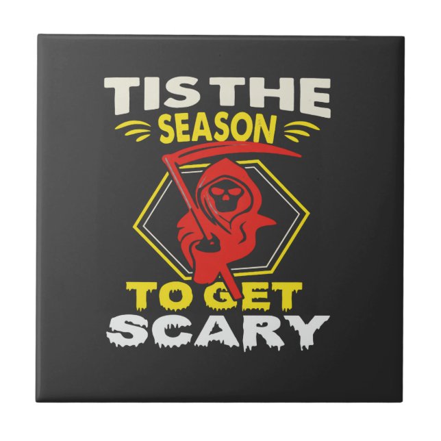 Carreau C'est la saison d'obtenir un Grim Reaper Halloween (Devant)