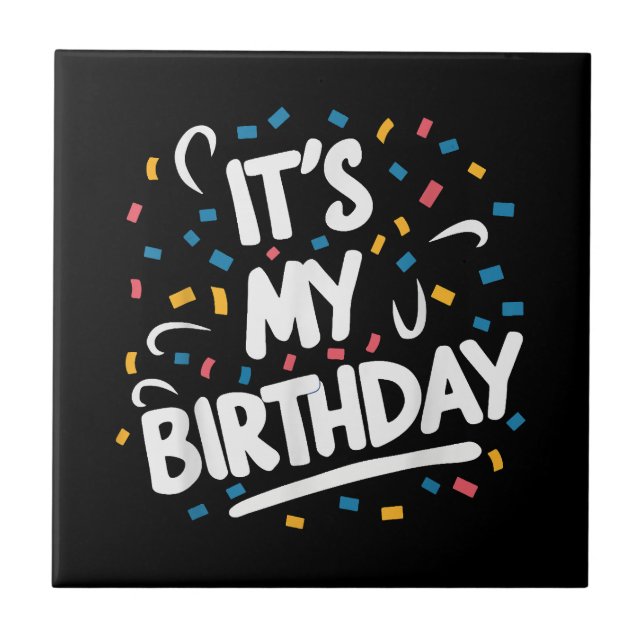 Carreau C'est mon anniversaire pour les garçons les filles (Devant)