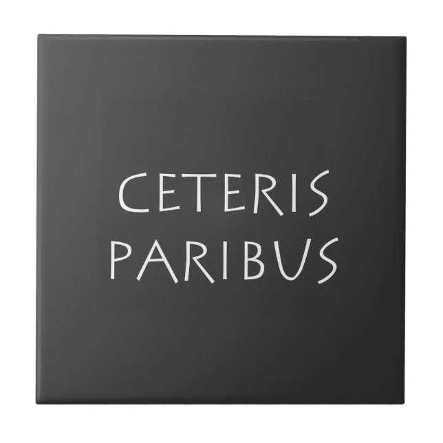 Carreau Ceteris paribus (Devant)