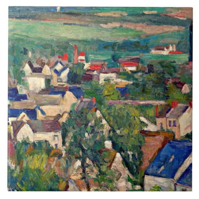Carreau Cezanne - Auvers, Vue panoramique, (Devant)