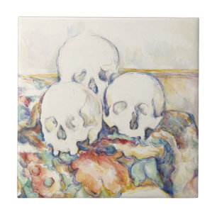 Carreau Cezanne Les Trois Crânes Affiche d'Art Vintage Imp