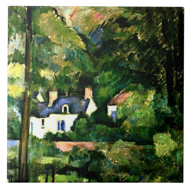 Carreau Cezanne - Maisons dans la verdure-1881 (Devant)