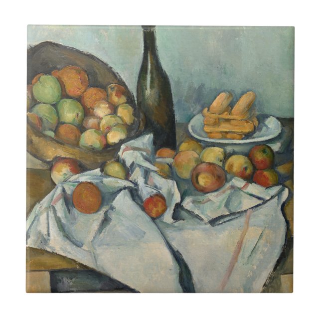 Carreau Cezanne Panier Pommes Impressionnisme Art (Devant)