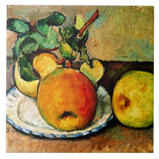Carreau Cezanne - Vie morte avec pommes et poires, (Devant)