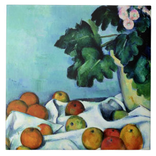 Carreau Cezanne - Vie morte avec pommes et primeurs