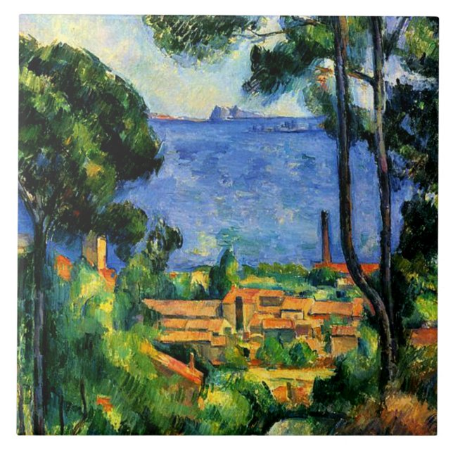 Carreau Cezanne - Vue de l'Estaque, (Devant)