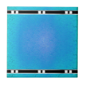 Carreau Chai Tea Companion en Turquoise, Noir et Argent