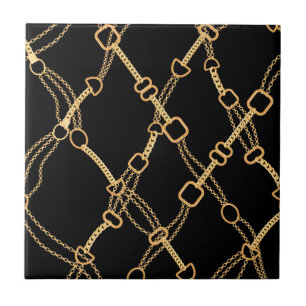 Carreau Chaînes d'or sur Black Pretty