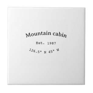 Carreau Chalet de montagne. Date année coordonnées personn