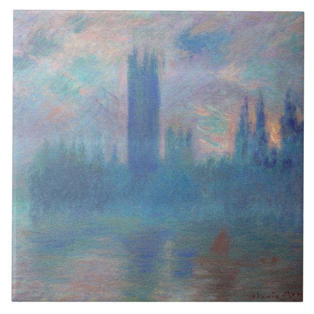 Carreau Chambres du Parlement (Londres), Monet (Devant)