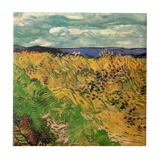 Carreau Champ de blé aux bleuets de Vincent van Gogh (Devant)