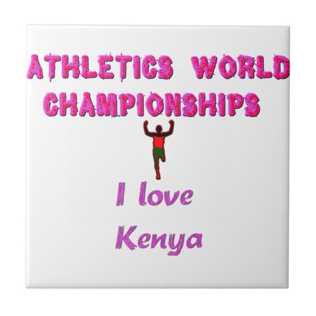 Carreau Championnats du monde d'athlétisme Kenya Runner :  (Devant)
