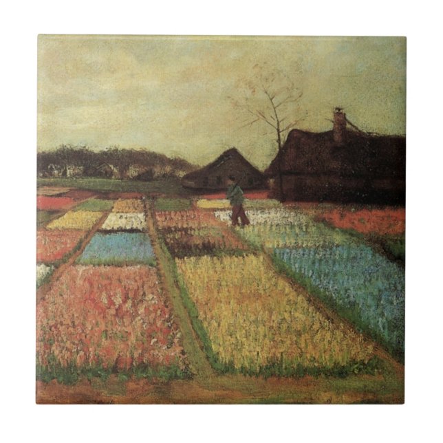 Carreau Champs de bulbes par Vincent van Gogh (Devant)