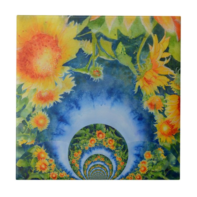 Carreau Champs de tournesol pour toujours (Devant)