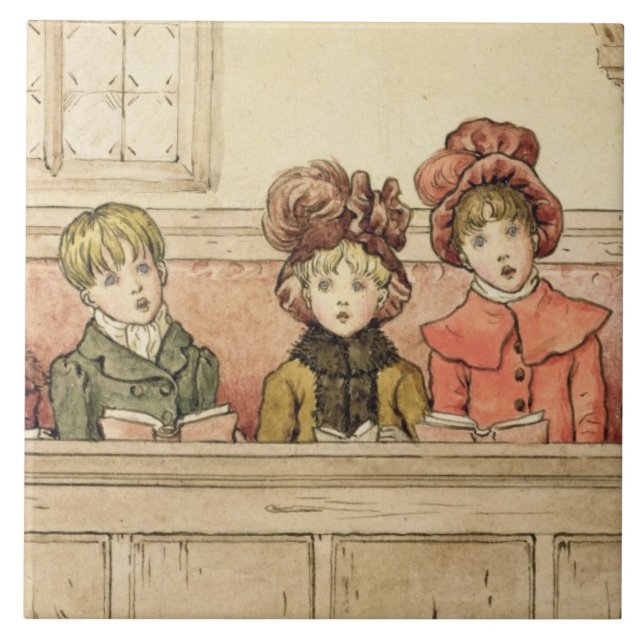 Carreau Chant dans l'église (la semaine sur le papier) (Devant)