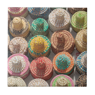 Carreau Chapeaux Tissés Colorés