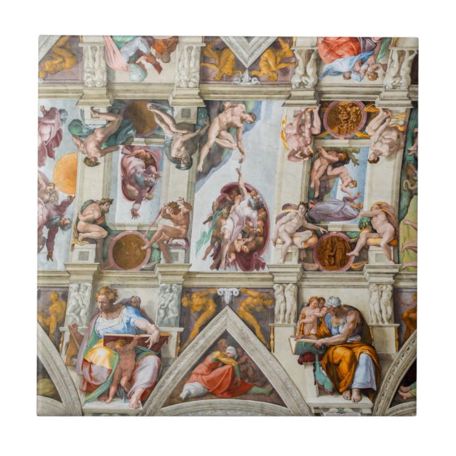 Carreau Chapelle Sixtine Michel-Ange - Vatican, Rome, Ital (Devant)