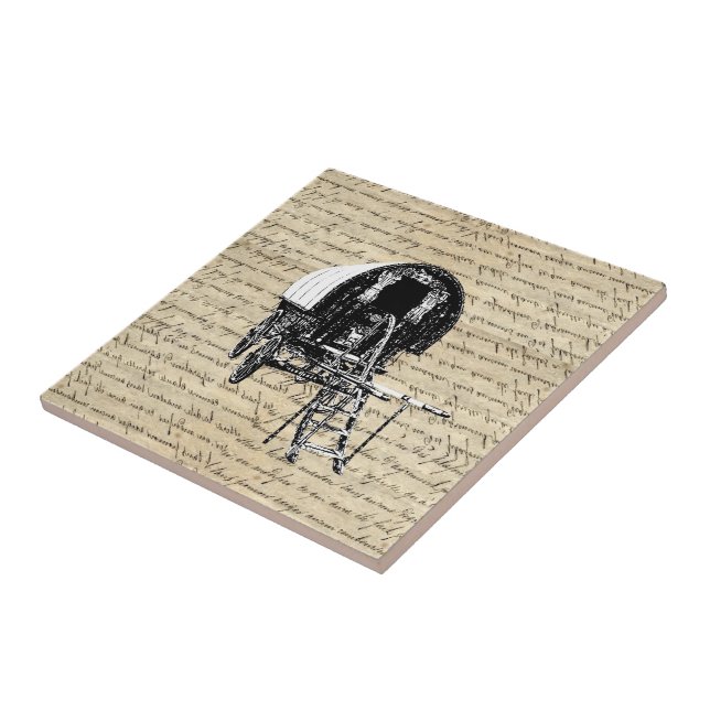 Carreau Chariot gitan bohémien vintage (Côté)