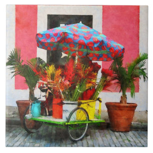 Carreau Chariot San Juan, Porto Rico de fleur