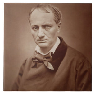 Carreau Charles Baudelaire (1821-67), poète français,