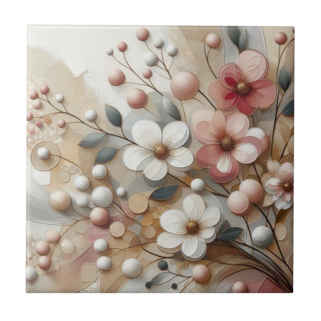 Carreau Charm Flowers  (Devant)