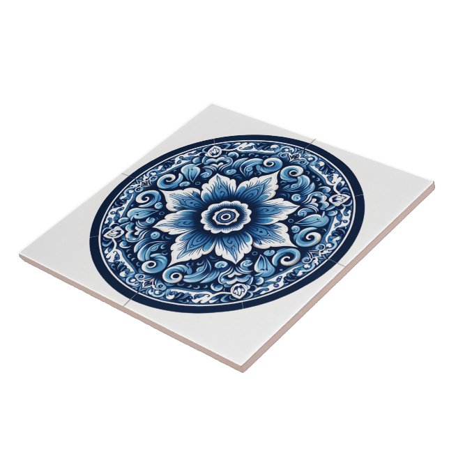 Carreau Charmante Rustique Indigo Blue Azulejo Carrelage A (Côté)