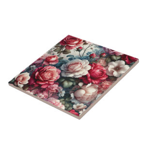 Carreau Charme floral de la rose intemporelle