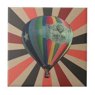 Carreau Charme vintage - Coloré Hot Air Balloon Retro