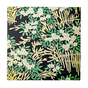 Carreau Charme vintage : Illustration forestière