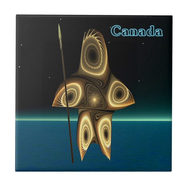 Carreau Chasseur inuit fractal (Devant)