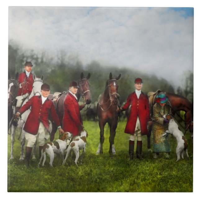 Carreau Chasseur - La chasse au renard - Tally-ho 1924 (Devant)