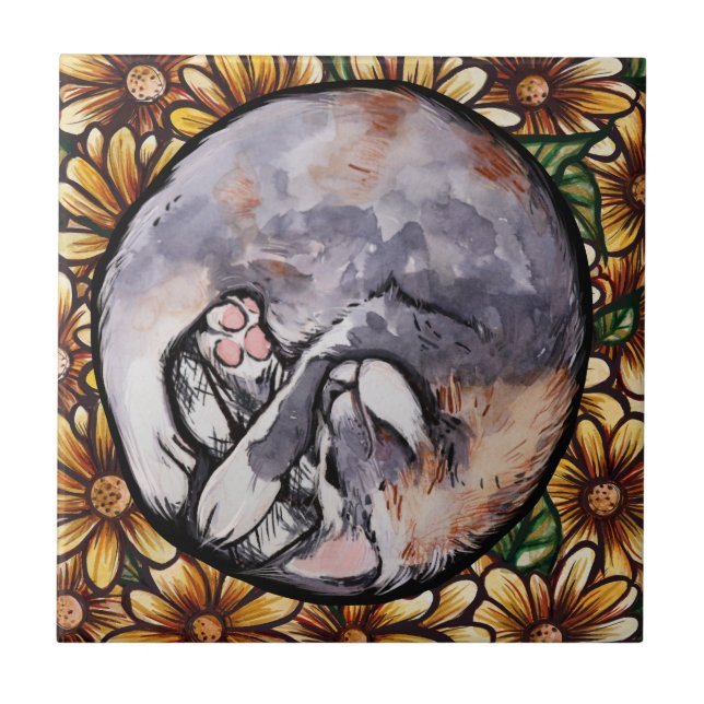 Carreau Chat Calico Kitty, Dilute (Devant)