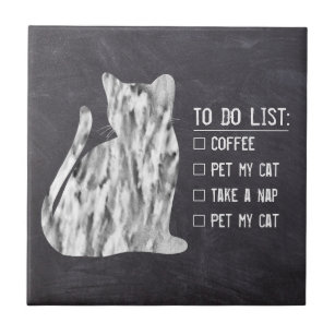 Carreaux Silhouettes Chat Noir En Ceramique Zazzle Fr