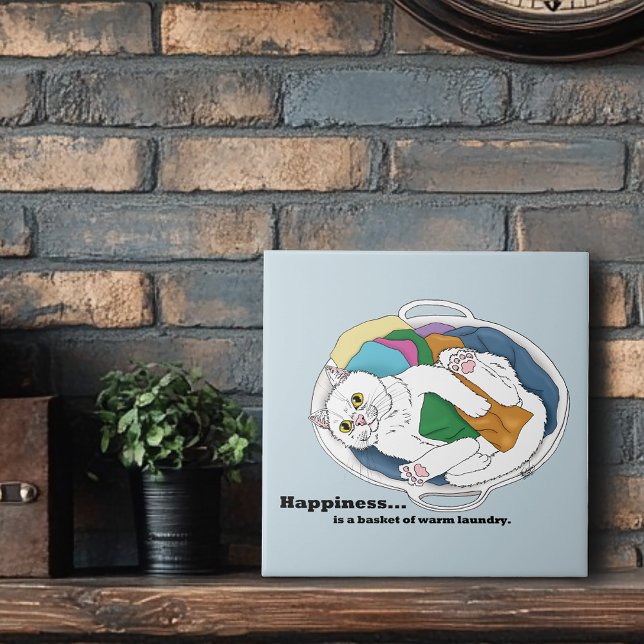 Carreau Chat de jour de blanchisserie (Créateur téléchargé)