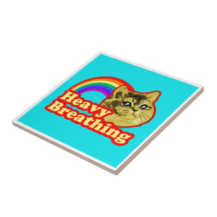 Carreau Chat de respiration lourde avec amour