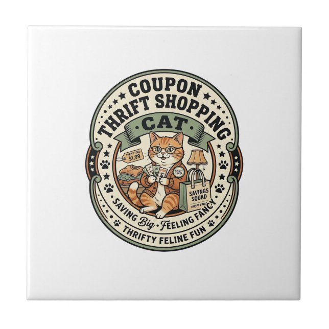 Carreau Chat de shopping Coupon Thrift Shopping  (Devant)