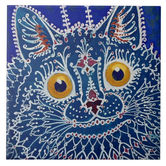Carreau « Chat de style gothique » de Louis Wain (Devant)