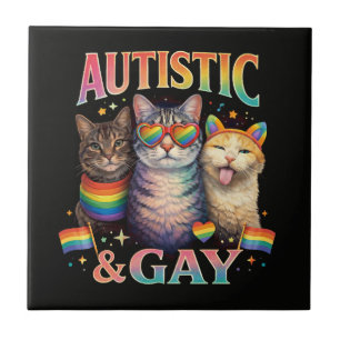 Carreau Chat drôle autiste et gay