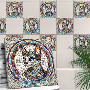 Carreau Chat égyptien - Art Mosaïque