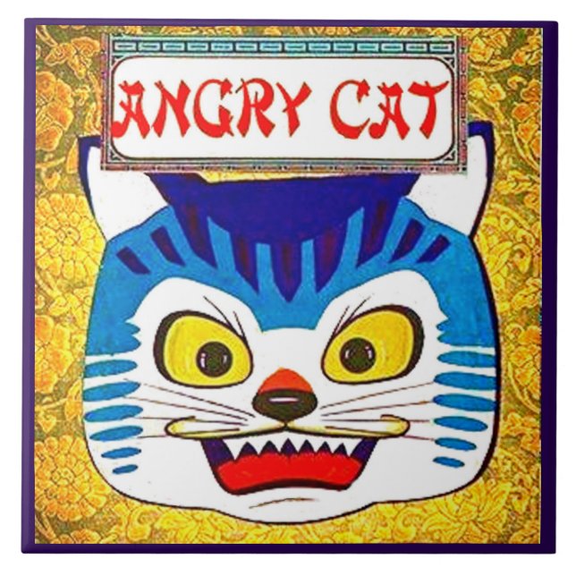 Carreau Chat en colère (Devant)