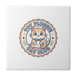 Carreau Chat en Peluche Jouet Design de T-Shirt de Chat Mi