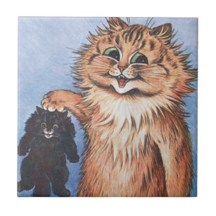 Carreau Chat et chatons, Louis Wain