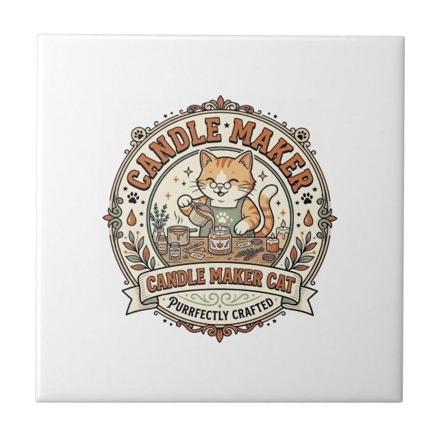 Carreau Chat Fabricant De Bougies Chat Fabricant De Bougie (Devant)