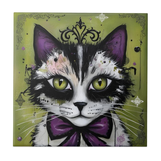 Carreau Chat gothique (Devant)