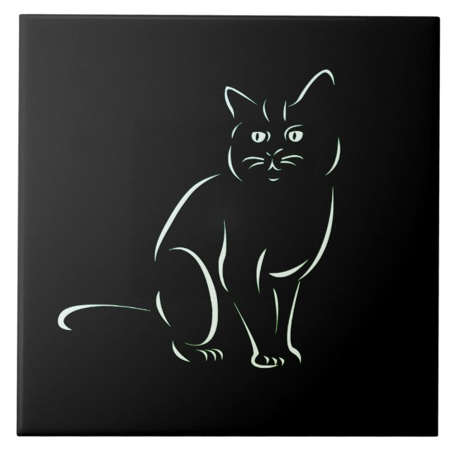 Carreau Chat Kitty Blanc (Devant)