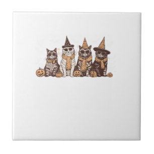 Carreau Chat Mignon Halloween Kitty Animal de compagnie Ha