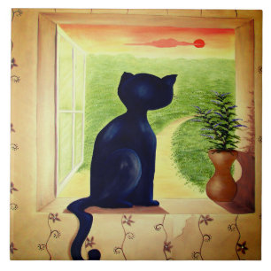 carreau chat noir